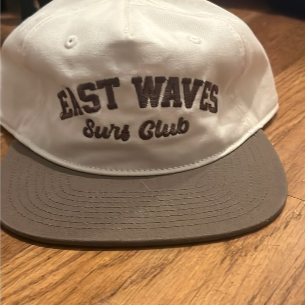 East Waves Surf Club White and Brown Cap